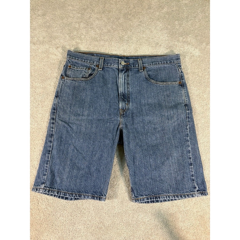 Levi's 505 Regular Fit Blue Jean Shorts Men's 36x10" Jorts Dad Red Tab‎